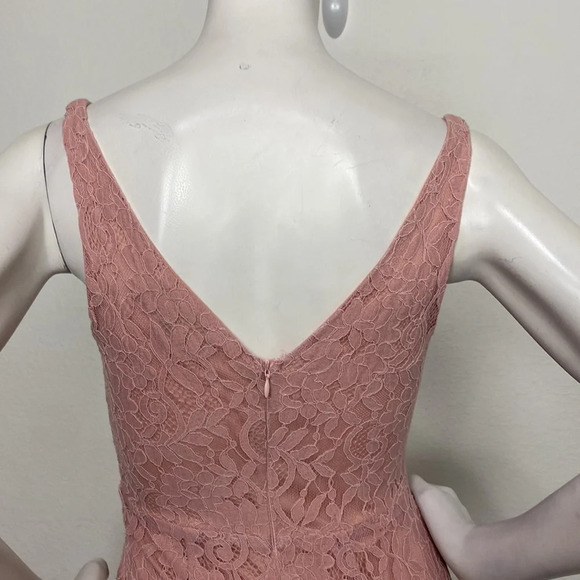 Lulus Floral Lace Glam Galore Blush Pink Lace Sleeveless Maxi Dress Size XS - Picture 8 of 9